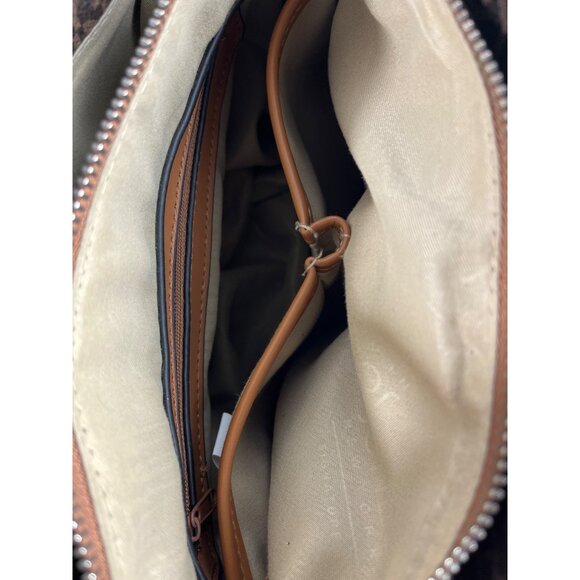 Jones New York Women's Tan Brown Signature Print Handbag Sz M - Picture 12 of 14